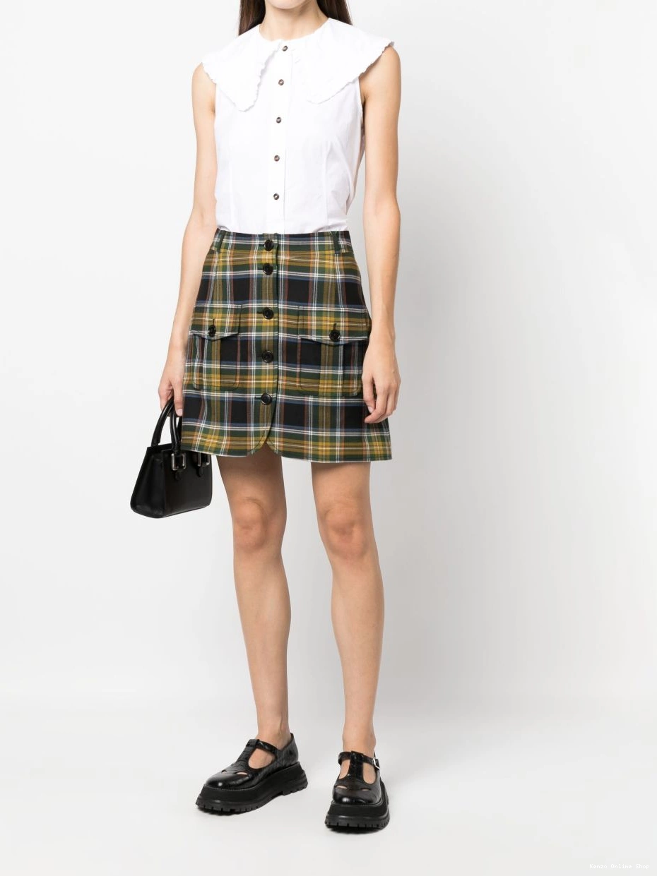 Affordable plaid-check A-line Kenzo Women miniskirt 0430